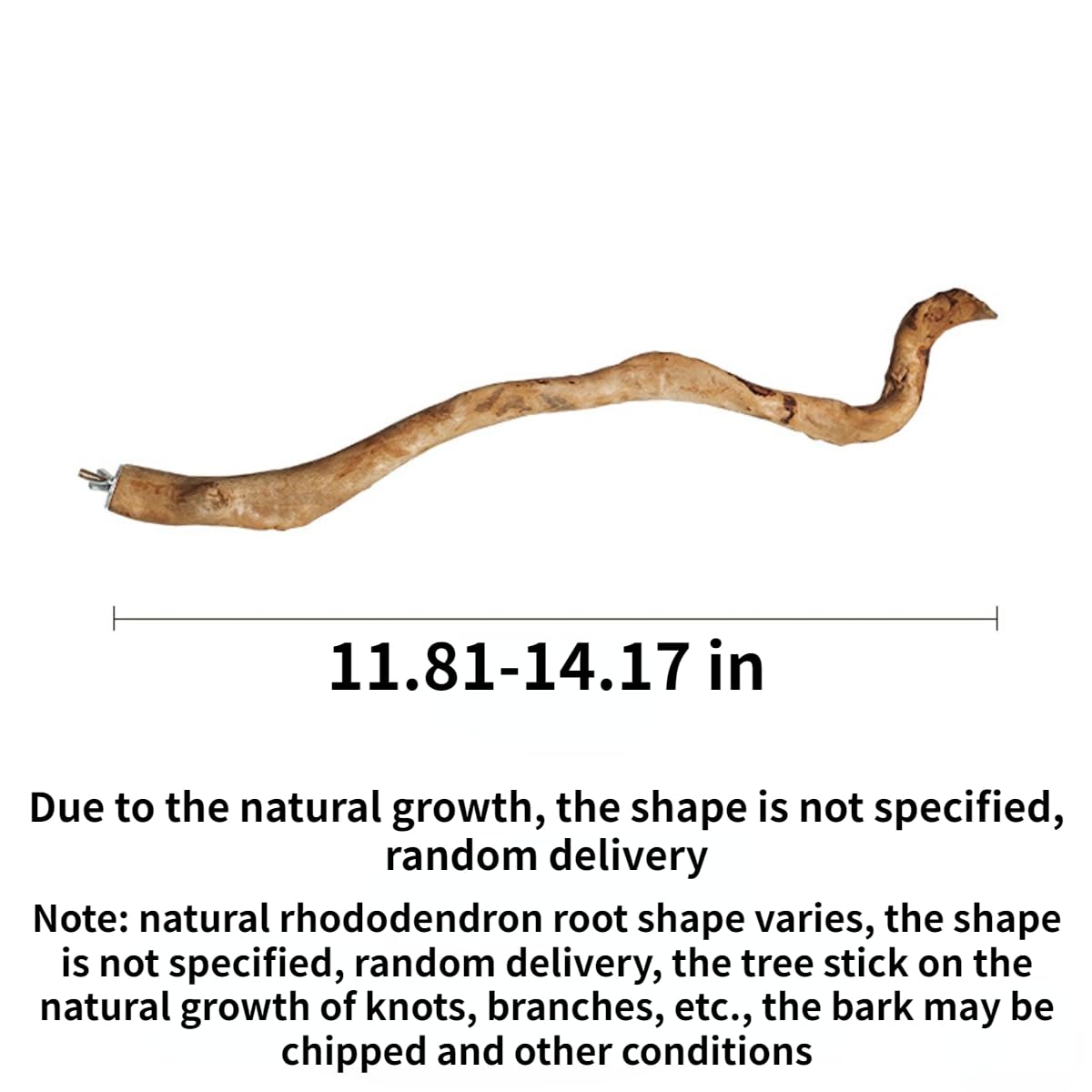 Bird Stand Perch, Parrot Standing Stick Standing Pole for Lovebird Conure Cockatiel Swing Natural Azalea Wood Branch Nibbling Claw Sharpening Toys Wooden Roots Birdcage Decoration Bird Swing Toy (A)