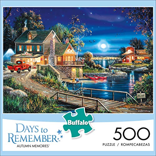 Buffalo Games - Days To Remember - Autumn Memories - 500 Piece Jigsaw Puzzle , Blue,Red, Brown , 21.25"L X 15"W #TOP1