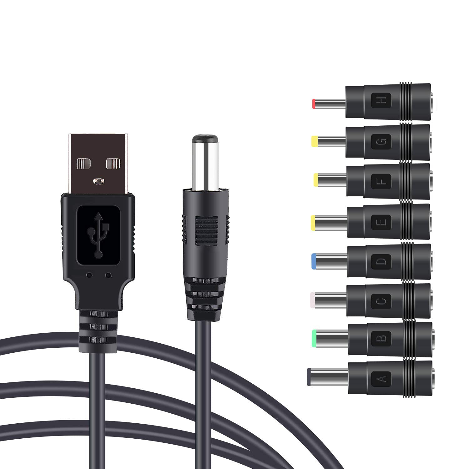 Amazon.co.jp: 3.3フィート/1m USB - 5.5mm x 2.1mm DC 5V 電源充電器
