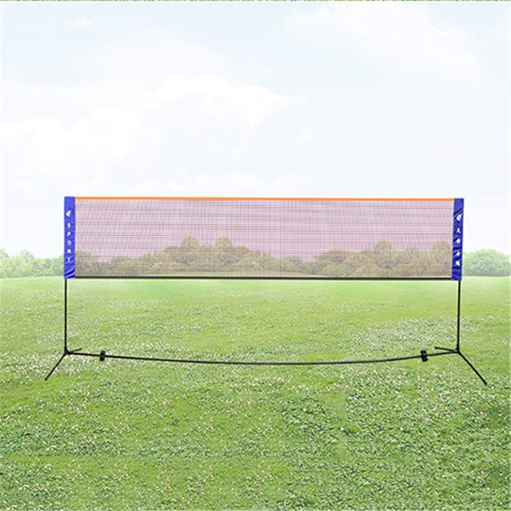 Badminton Net Set, Volleyball Net Tennis Net Simple Folding Badminton Net Rack Easy Setup Sports Net Training Mesh for Outdoor Indoor Court (A 4.1m)