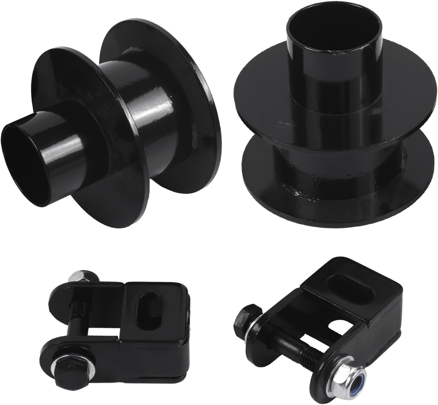 Front Leveling Kit Compatible with 2005-2023 Ford F250/F350 Super Duty 4WD, Heavy-Duty Steel Coil Spring Spacers & Shock Extenders (3")