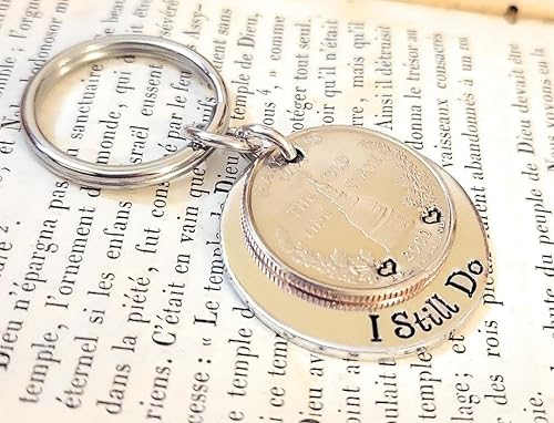 Miniatura 5 de 25 Years and I Still Do 25th Anniversary Gift Wedding Anniversary 1998 Quarter Key Chain with Personalized Options