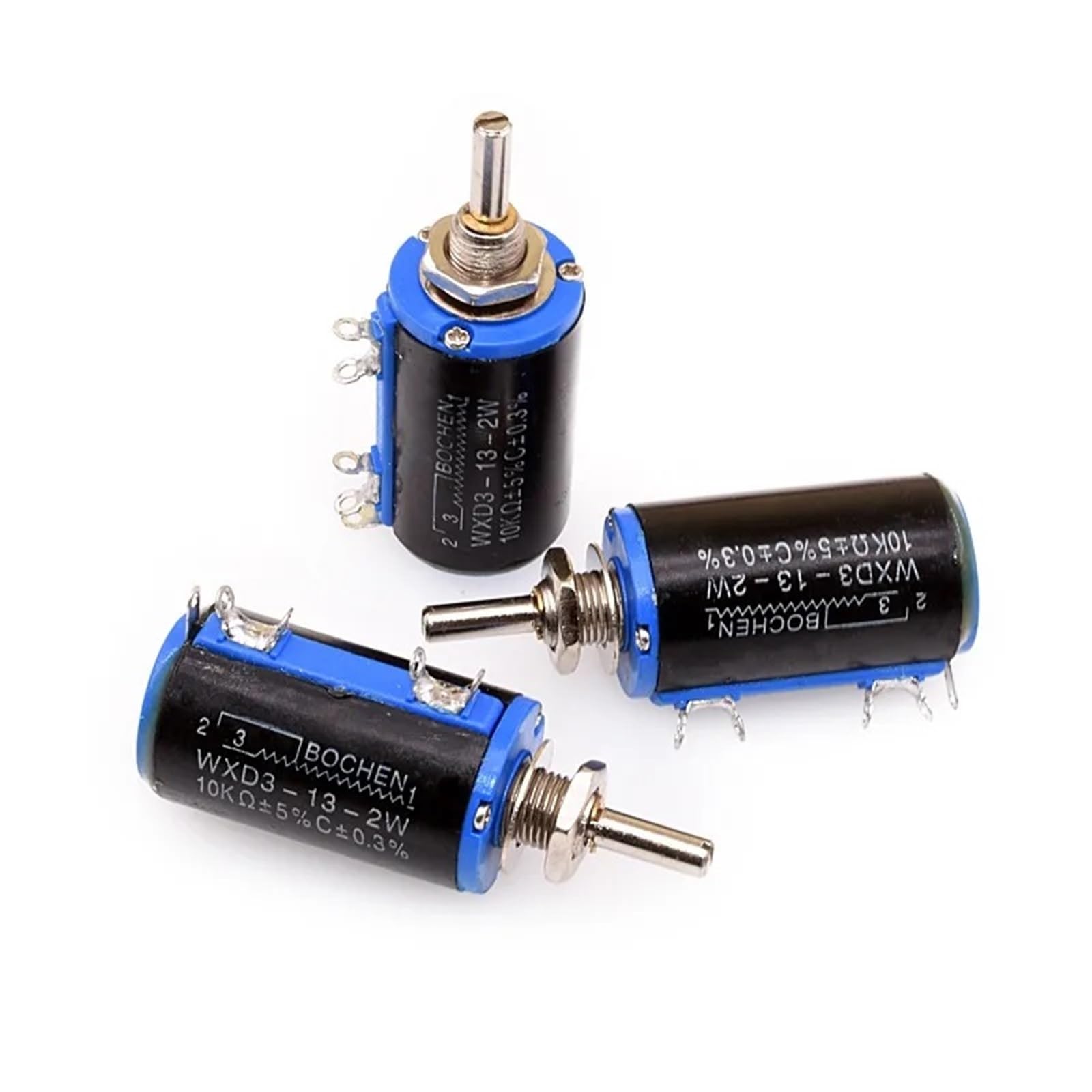 Lot de 20 potentiomètres multitours de précision WXD3-13-2W 100R/1K/4.7K/22K/33K/47K/68K100K(WXD3-13-2W-10K)