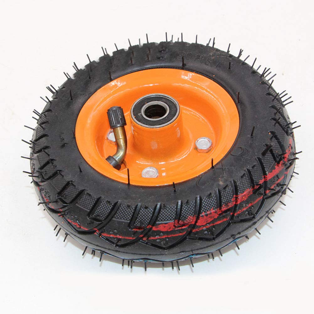 wheel Pneu Simple Gonflable en Caoutchouc de 6 Pouces, Chariot pour Service intensif, Roulette Simple en sourdine, Portant 150kg