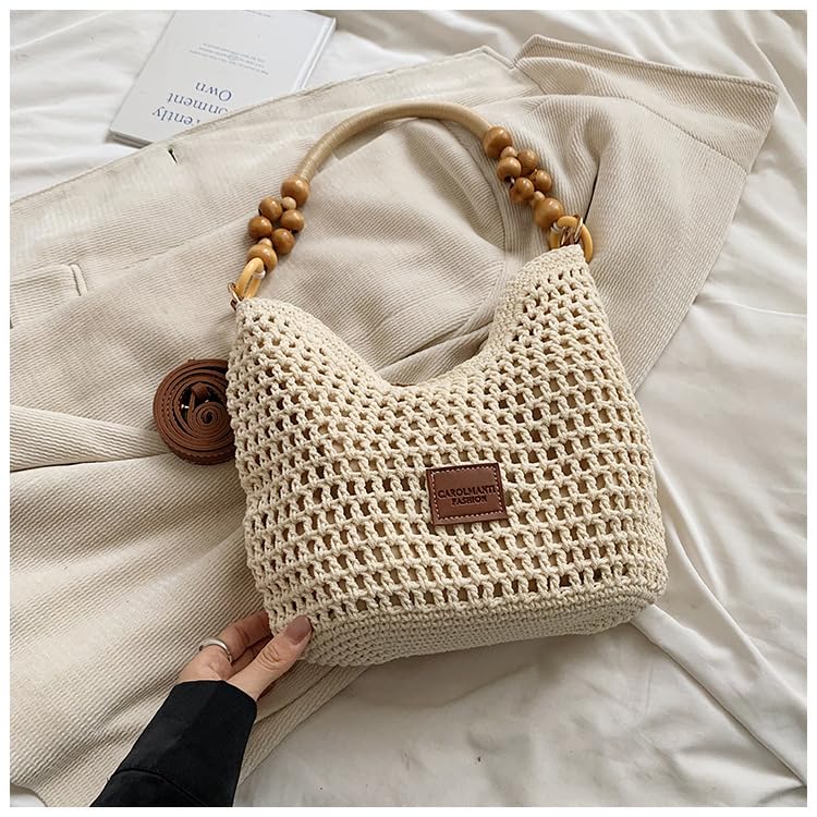 Boho Crossbody Bags for Women Summer Beach Bag Macrame Shoulder Tote Bag Crochet Purse Travel Hobo Handbag2