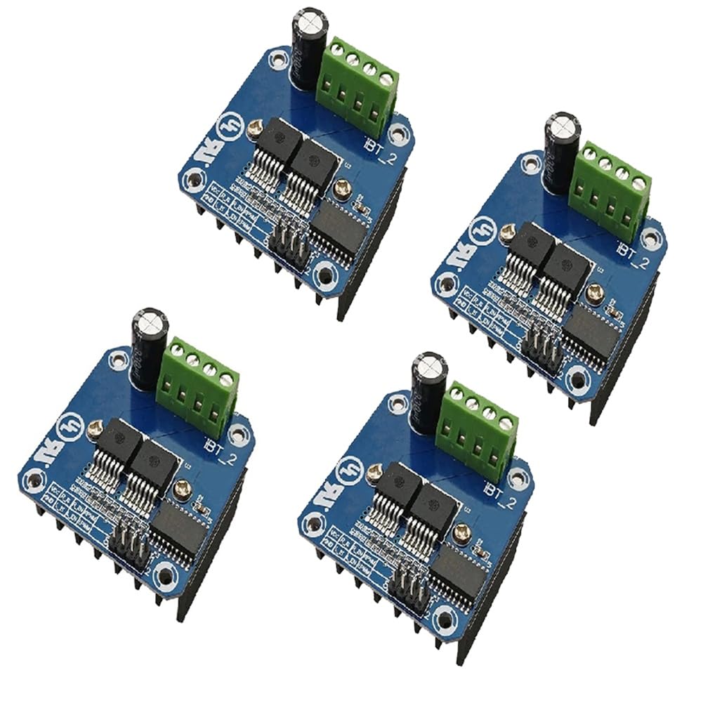 Jnchdghwa As Shown Bts7960 43A H-Bridge Motor Driver-4-Pack High-Power Dc Motor Controller With Current Limiting/Overheat Protection