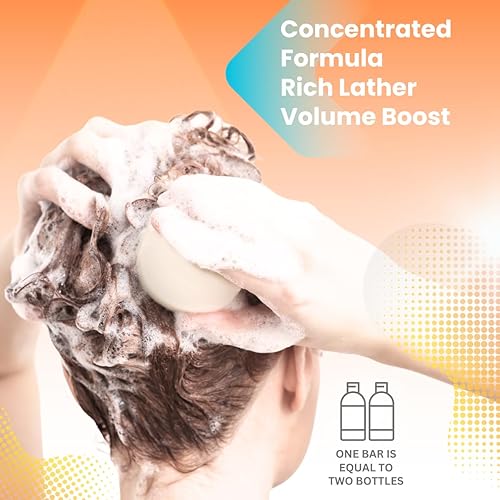 Miniatura 3 de SPIRALEAF Barra de champú sólido y acondicionador con ingredientes limitados, fórmula concentrada, sin fragancia, sin tintes, barras de cuidado y