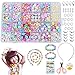 SUPRBIRD Juguete de Cuentas de Niños DIY, Cuentas Coloridas para Hacer Joyas para Niños Pulseras de Bricolaje Cuentas de Collares (550pcs)