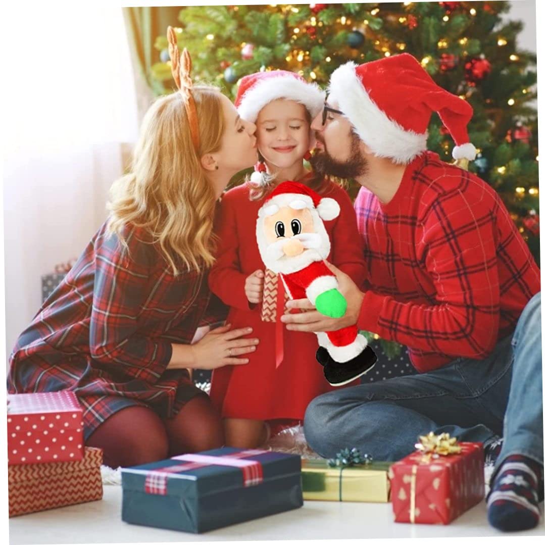 Figura Musicale Natalizia Animata con Babbo Natale