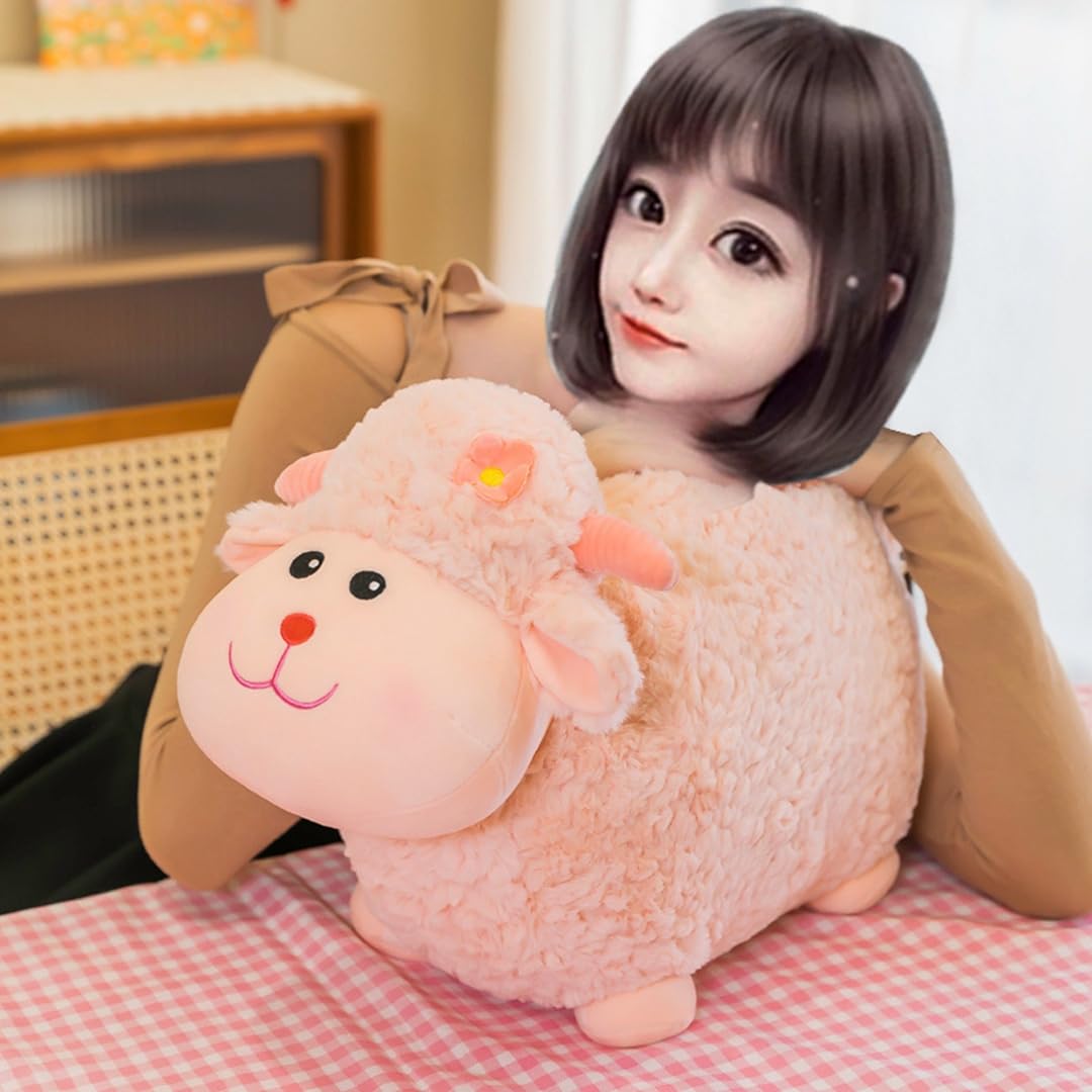 かわいい白いヒツジのぬいぐるみ トイザらス限定 まんまるヒツジさん 35cm ホワイト ぬいぐるみ
