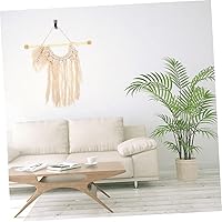 Vista 6 de 4 barras de madera para colgar banderas de pared horizontales de bambú, varillas de macramé para colgar en la pared, bastones para colgar