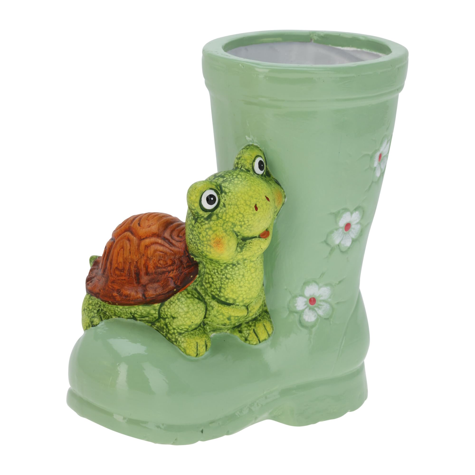 Healthy Living Direct Boot Shape Planter With Animal Green