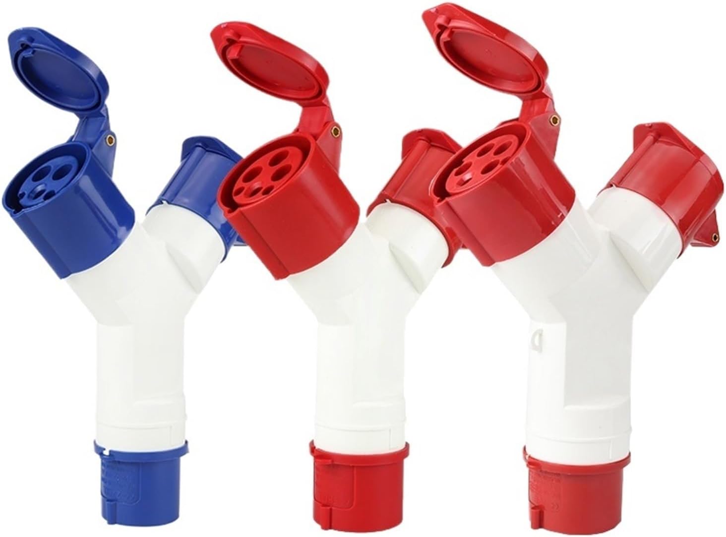 1pc Multi-Functional Industrial Plug Socket 3P 4P 5P 16A 32A 1 in 2/3 Output Socket Waterproof IP44/ IP67 Plug Socket