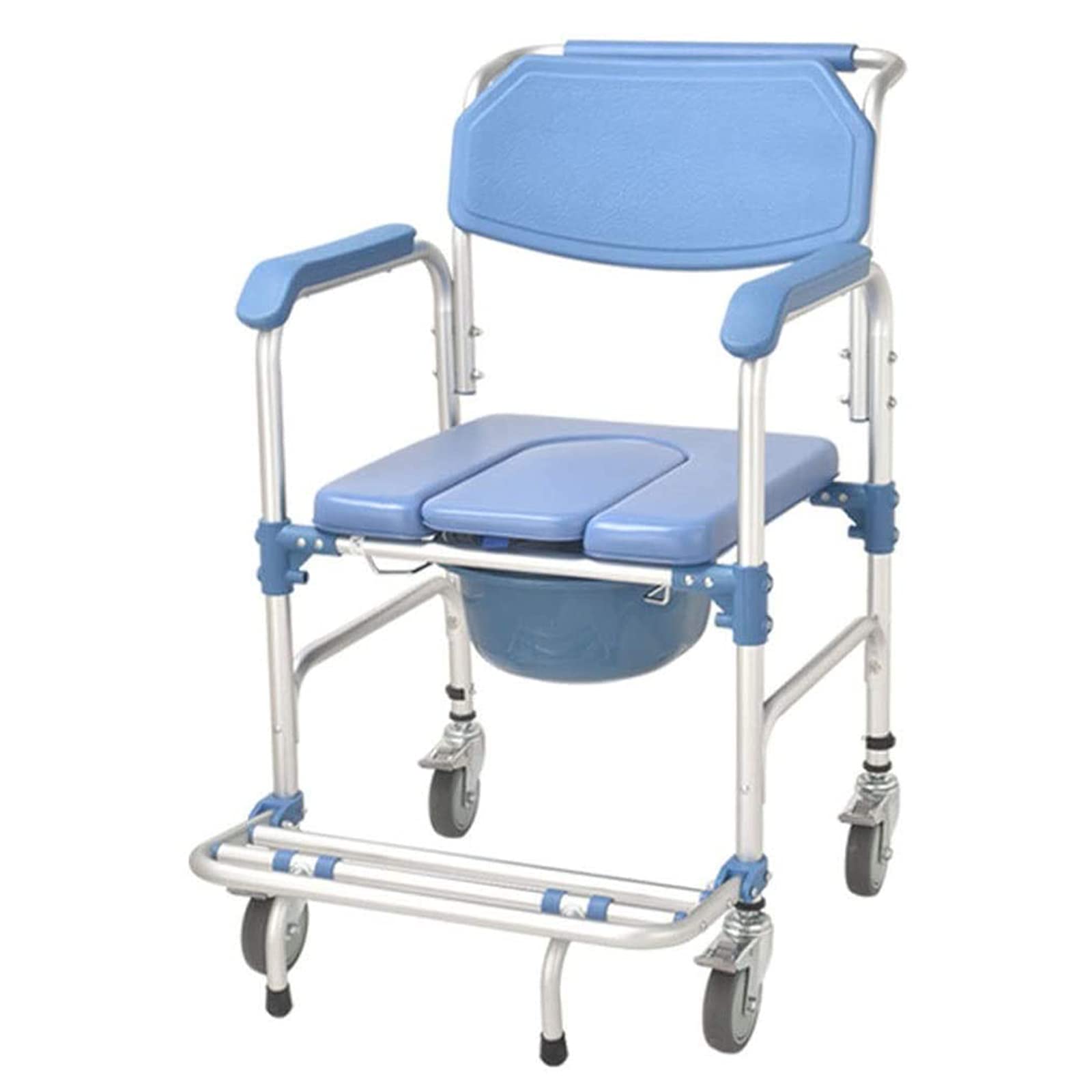 Buy YAHAO Wheeled Shower Commode Chair, 4 in 1 Commode Chair/With