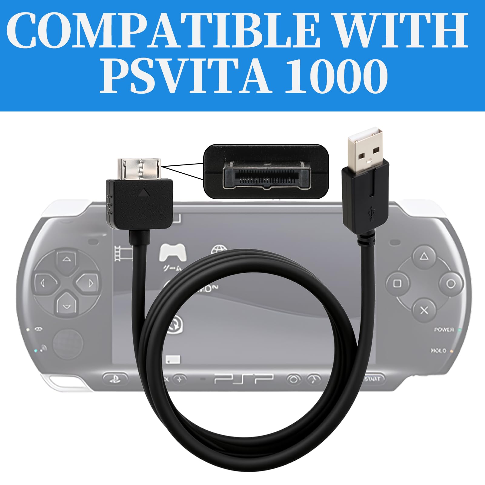Yudanny - 2 Cavi di Ricarica USB 2 in 1 per Playstation PS Vita PSV 1000