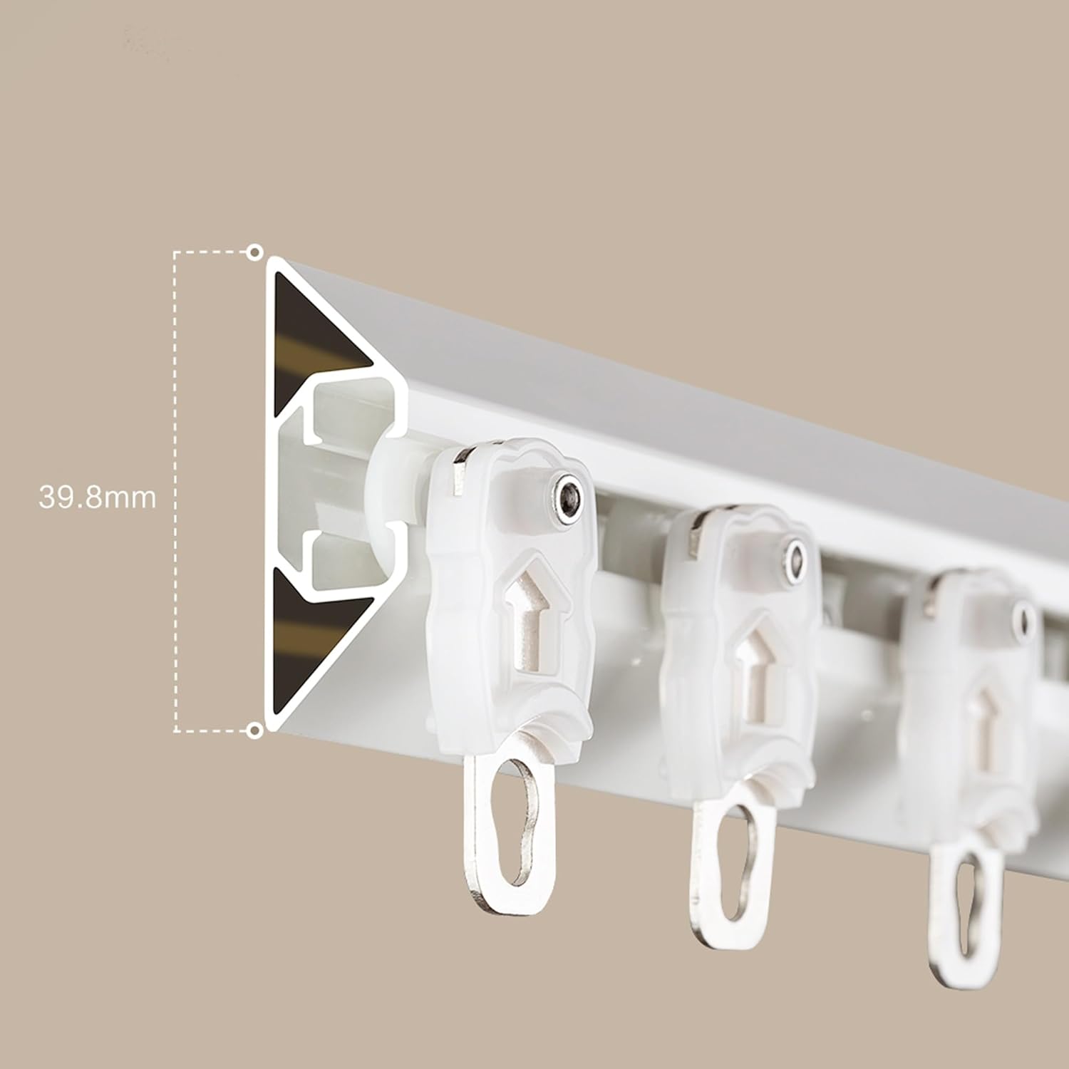 カーテンレール シングルカーテントラック壁取り付け式頑丈アルミ合金カーテンレールトラック部屋仕切り天井レールトラックシステムリビング