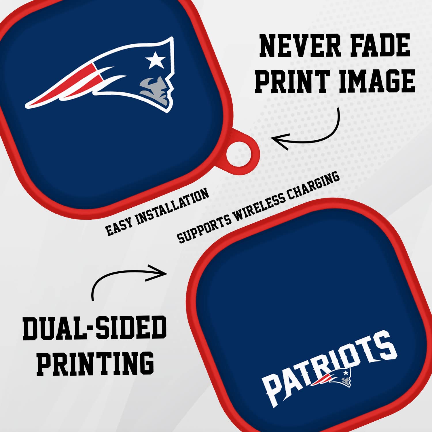 GAME TIME New England Patriots HDX Case Cover Compatible with Samsung Galaxy Buds Pro (Classic)