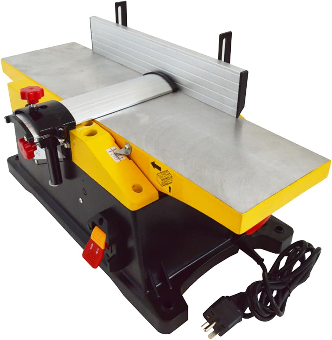 INTBUYING 6 Inch Woodworking Planer Small and Portable Bench Planer 1800W with 155 * 580mm Working Table Low Noise and Low Dust Planing Bench Planer for DIY and Small factories