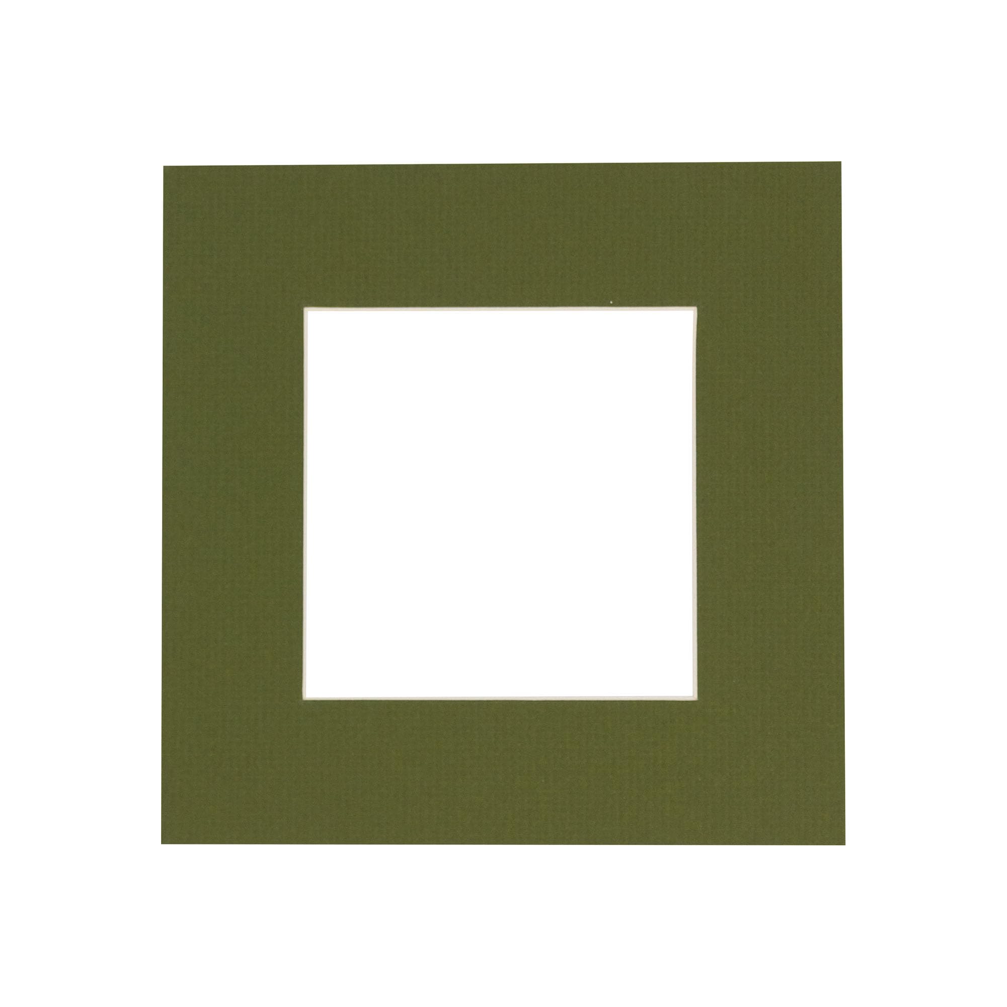 12x12 Mat for 8x8 Photo - Precut Dill Green Picture Matboard for Frames Measuring 12 x 12 Inches - Bevel Cut Matte to Display Art Measuring 8 x 8 Inches - Acid Free ONE MAT
