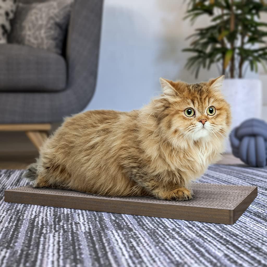 review Way Basics Premium Cat Scratcher Pad with Silvervine Catnip - Reversible zBoard Lasts 5X Longer