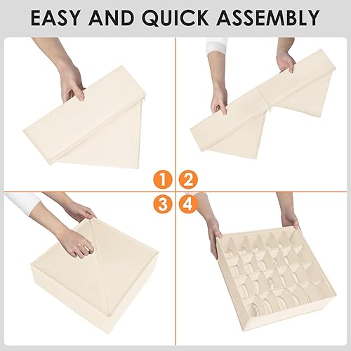 Miniatura 7 de Organizador de cajones, paquete de 8 contenedores organizadores de aparador para ropa de bebé, calcetines de ropa interior, organización de armario