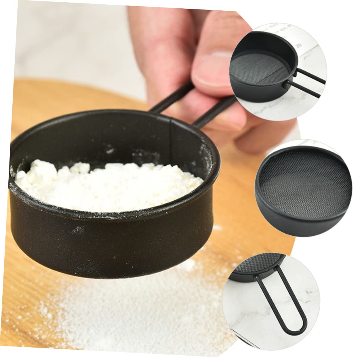 Set mit 10 winzigen Küchensieben aus Edelstahl mit feinem Netz – ideal zum Filtern von Mehl, Kaffee, Öl und Pulver – kreatives Siebwerkzeug für den Hausgebrauch
