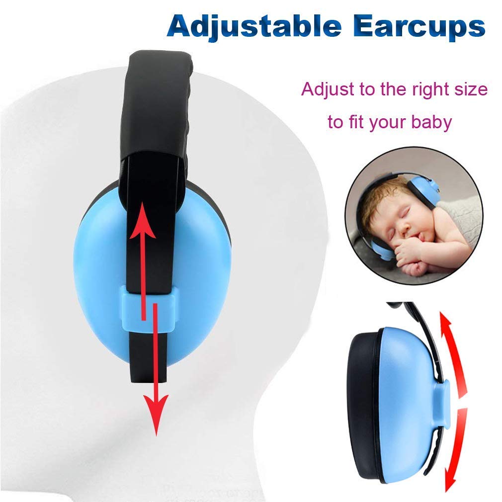 Baby Noise Cancelling Headphones, Ear Protection Earmuffs Noise Reduction for 0-3 Years Kids/Toddlers/Infant, for Babies Sleeping, Airplane, Concerts, Movie, Theater, Firework (Pack of 1-Multicolour) 2