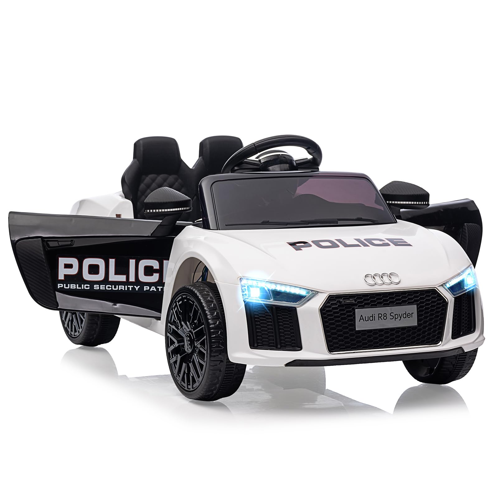 Coche Eléctrico Infantil Audi Spyder De 12 V Con Licencia – Control Remoto, Puertas De Tijera Y Música Para Niños De 3 A 8 Años