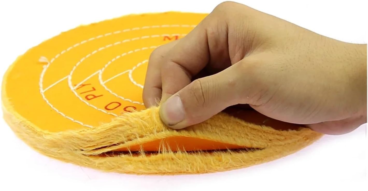 240mm / 290mm Cotton Lint Cloth Buffing Wheel Gold Silver Jewelry Mirror Polishing Wheel(Yellow Harder,10 inch 240mm)
