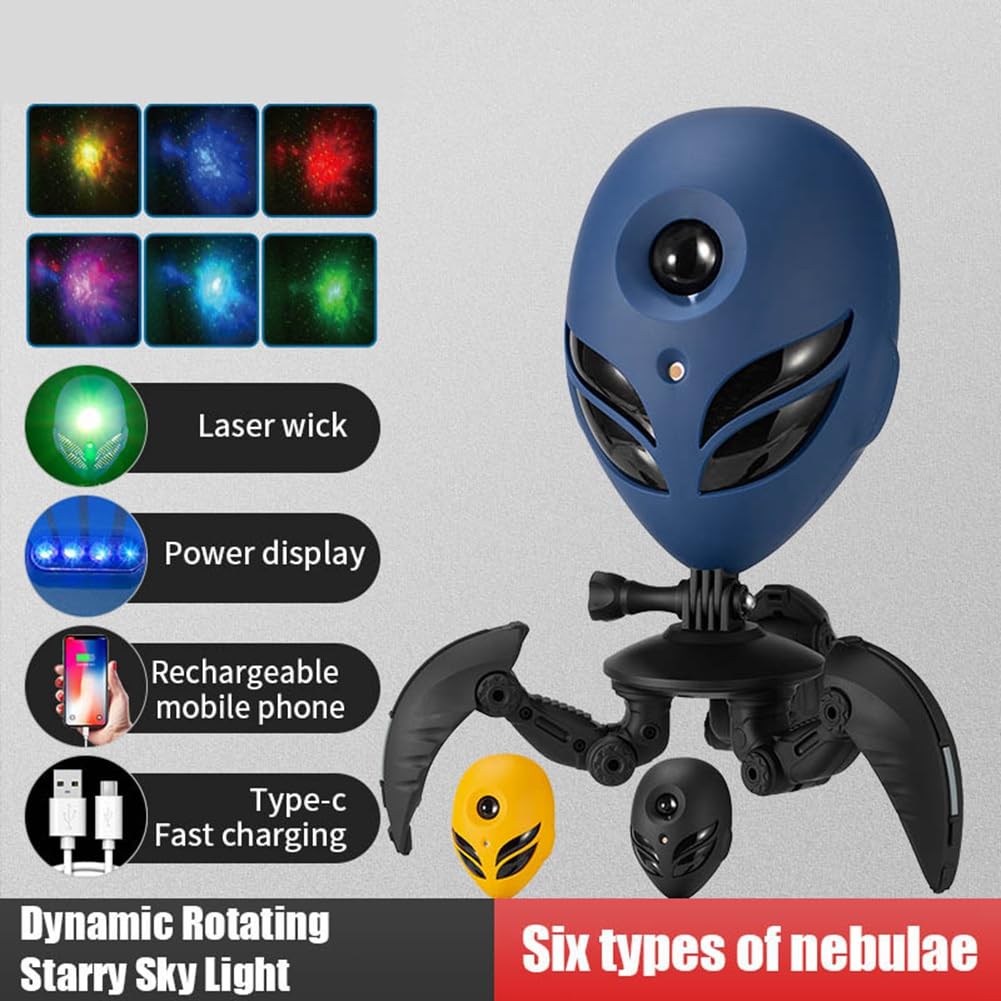 Lampe de Projection D'Étoile LED Projecteur Ambiance Interactive Veilleuse Espace Homme Chambre Décor de Bureau Cadeau Enfant Jaune