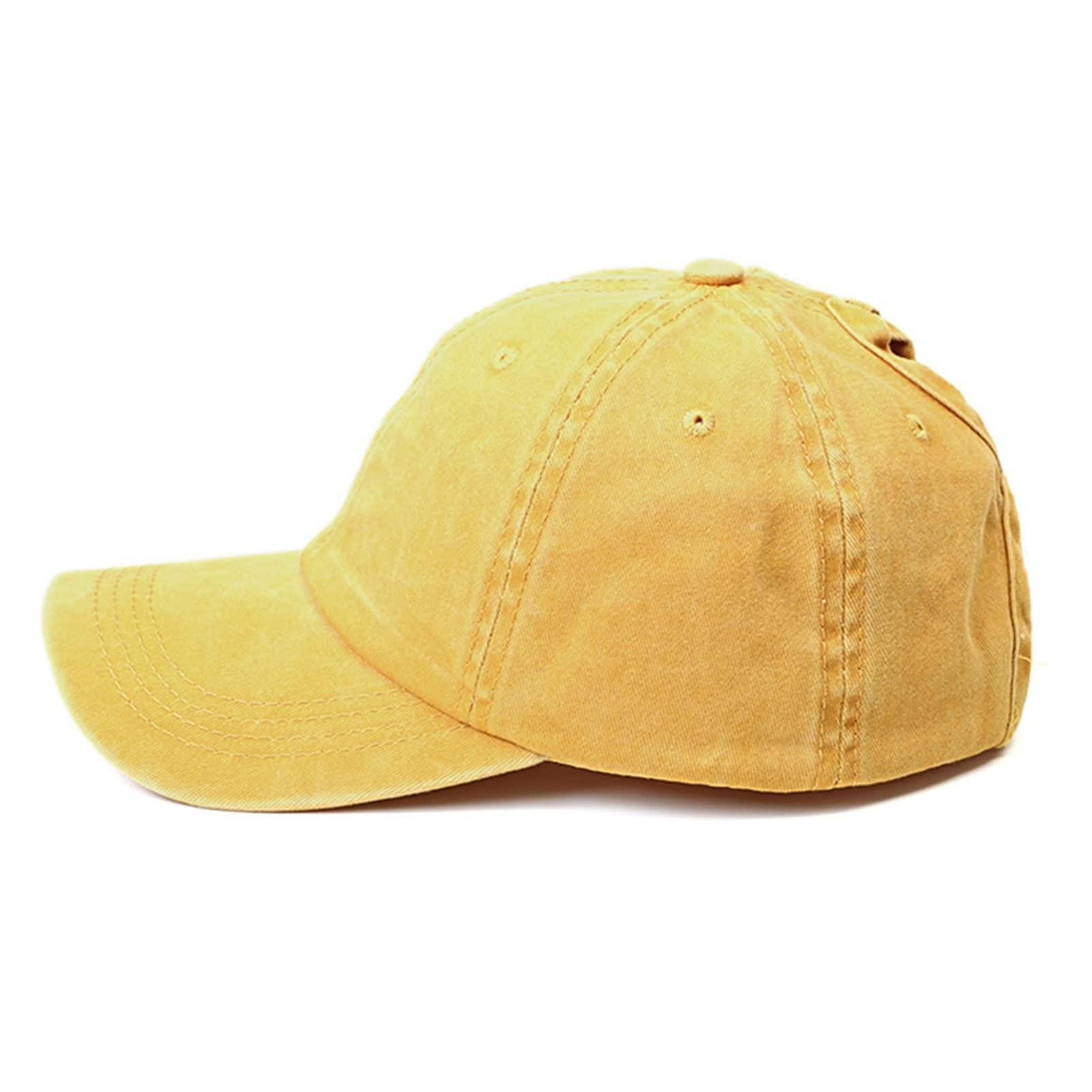 Panie Hollow Ponytail Baseball Cap Hat Cowboy Sun Hat Bawełna Sporty Zewnątrz Proste Retro Shade Casual Hat (Color : Black Cap, Size : One size)
