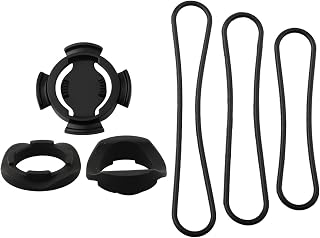 Soporte de montaje para manillar de bicicleta para Polar V650 M450 M460 GPS Cycle Computer, soporte de plástico para velocímetro de ciclismo con 3 correas para carretera para MTB para bicicleta, negro