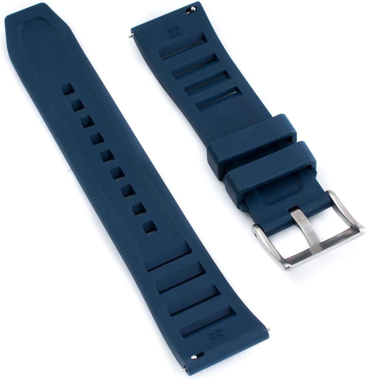 StrapHabit Quick Release Vented Rubber Watch Strap Band FKM Vent 20mm 22mm