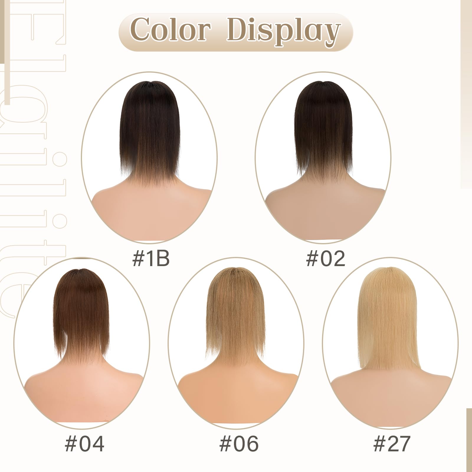 Amazon.com : Elailite Hair Toppers for Women Real Human Hair  display picture 2