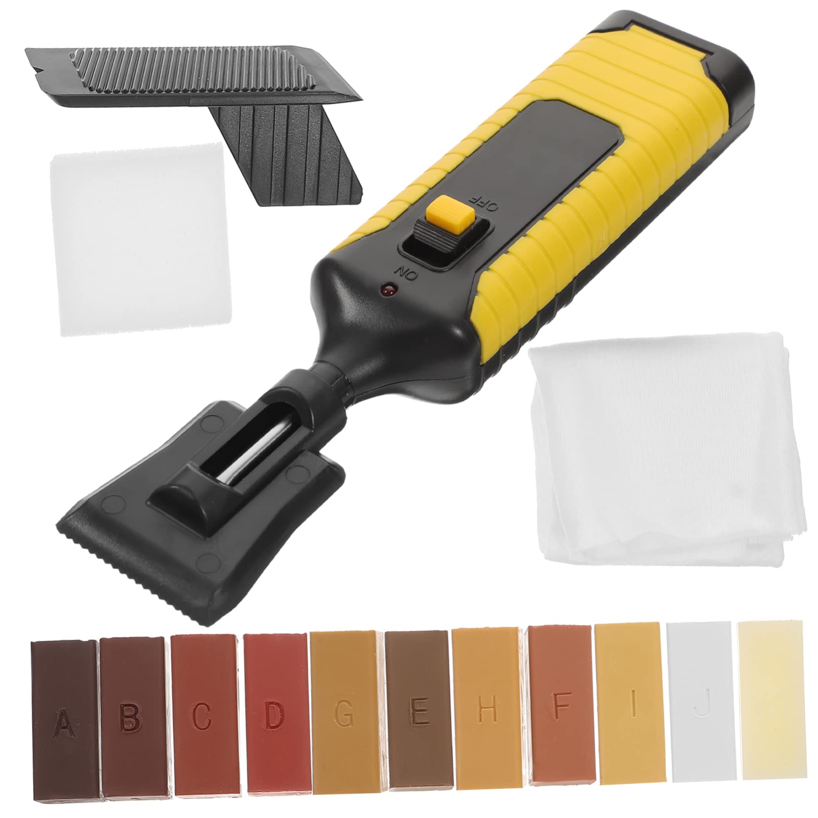 Alipis Kit di Riparazione per Pavimenti in Laminato e Vinile Blocchi di Cera, Riscaldamento Rapido Integrato per Graffi e Aree Danneggiate | Restauro per Pavimenti e Superfici, Blocchi Cera Inclusi, 11 Colori Disponibili