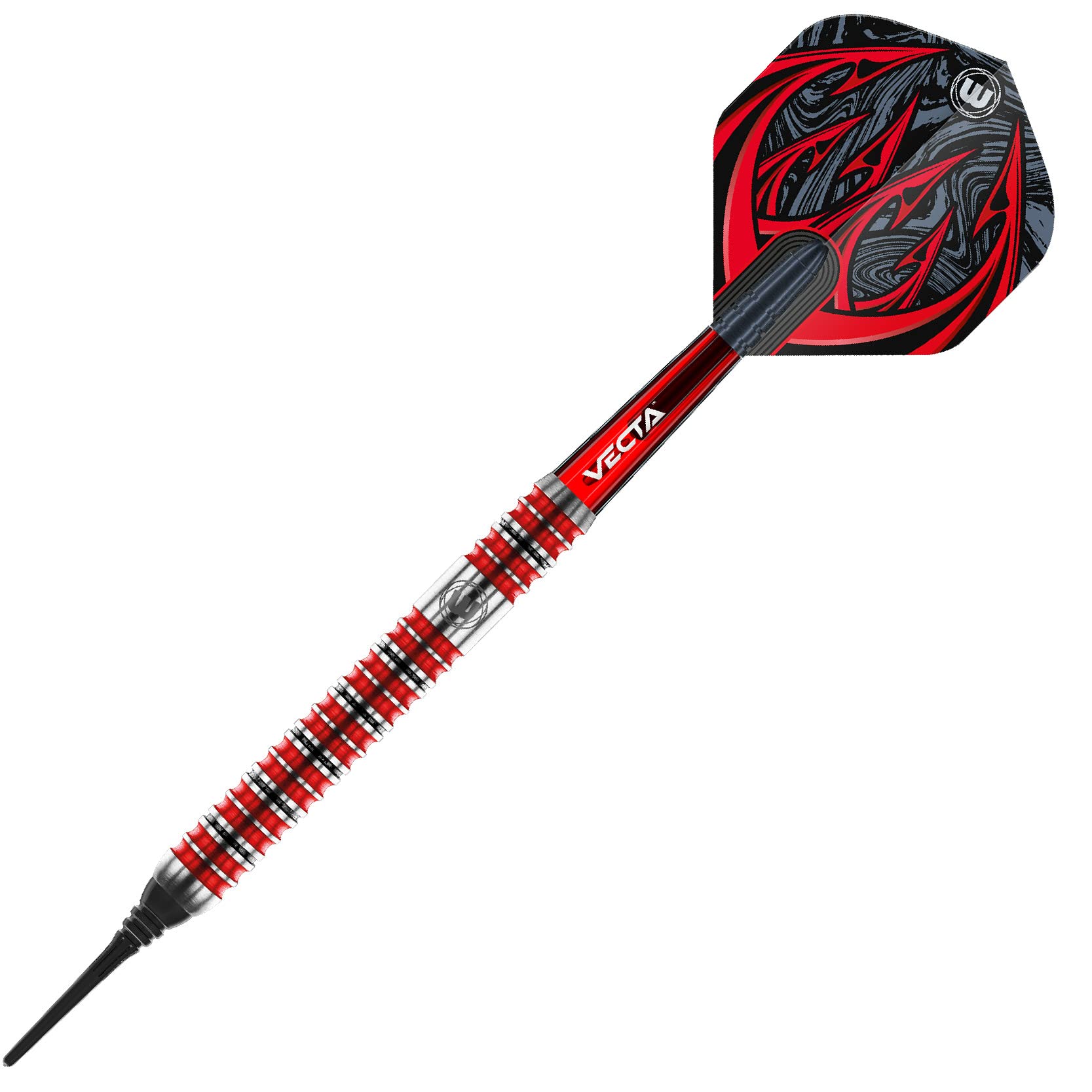 WINMAU Diablo 20 Gramo Profesional Punta Blanda Tungsteno Dardos con Vuelos y Tallos (Ejes)