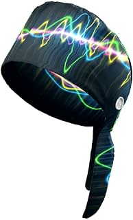 Working Caps with Button,Adjustable Sweatband Scrub Cap Tie Back Music Working Hats for Women Men,1-2