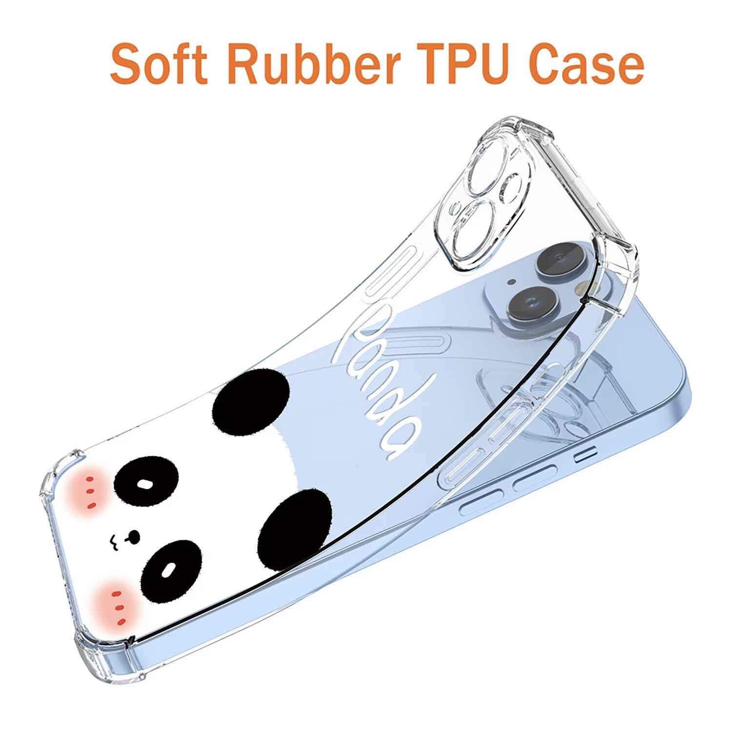 ILING Hülle Für Motorola Moto G35 5G – Blumen-Cartoon-Muster, Transparent, TPU-Silikon