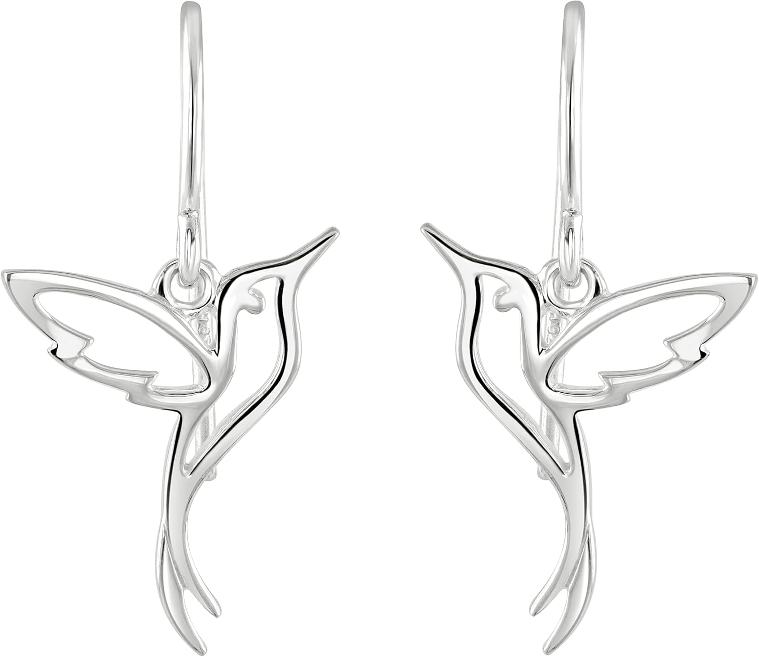 Dew Sterling Silver Humming Bird Drop Earrings 60345HP028