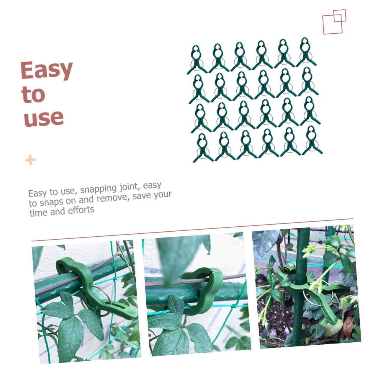 NOLITOY 60 Piezas Clips de Soporte para Plantas de Jardín Pinzas Resistentes para Tomates y Orquídeas Fijación Segura para Tallos y Enredaderas para Cultivo y Jardinería Doméstica