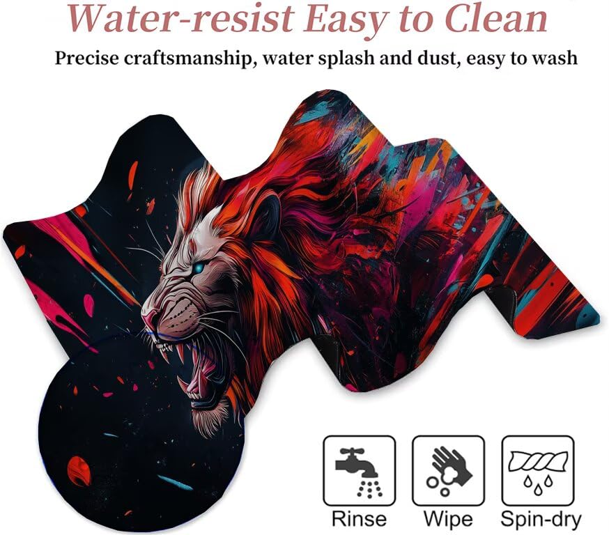 Tapis de souris gamer 1000x400 anti-glisse contre la fatigue du poignet - 7