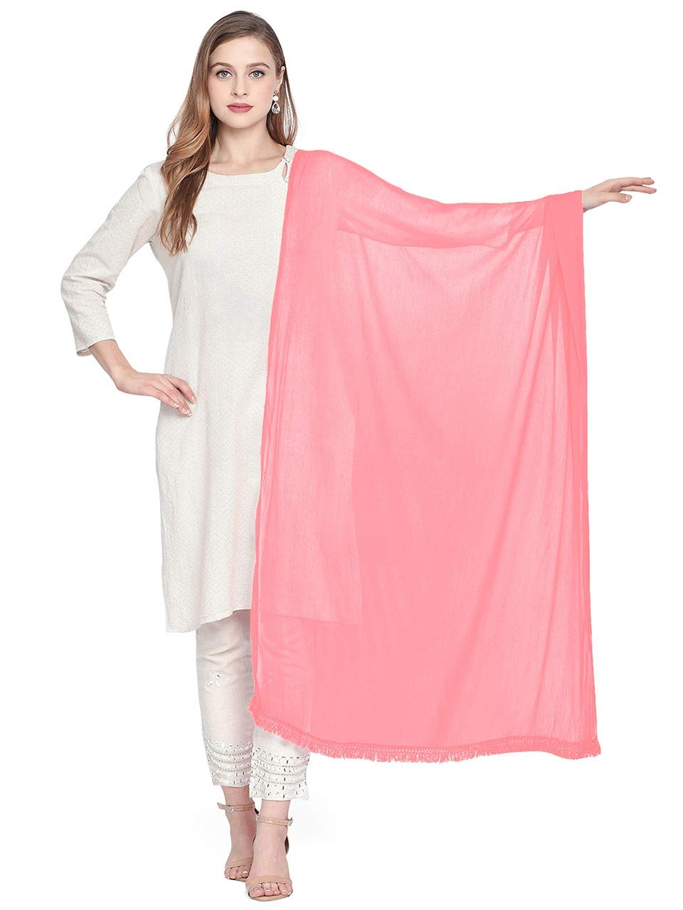 dupatta bazaar Woman's Peach Chiffon Dupatta-picture-54