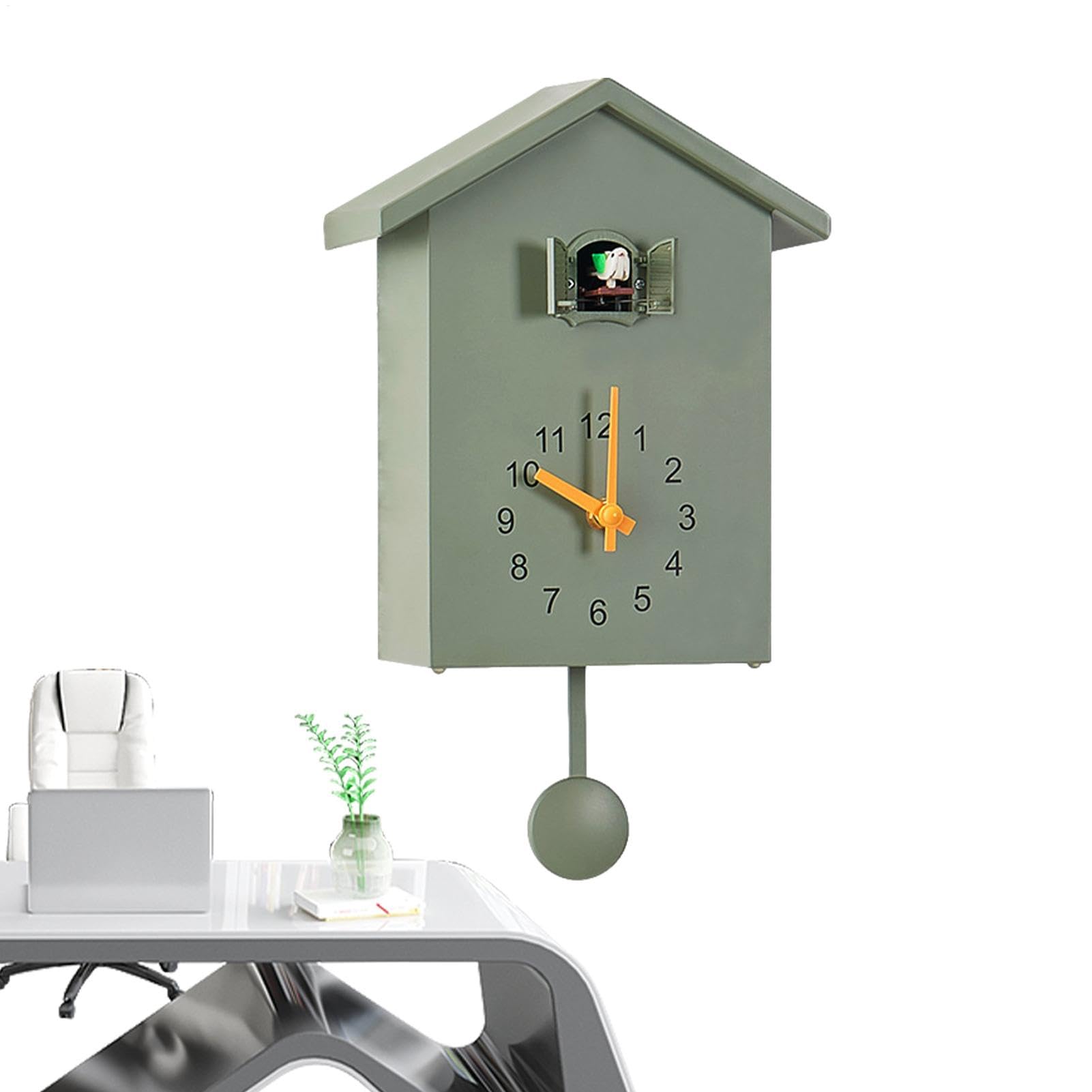 Horloge murale avec son d'oiseau et pendule moderne pour deco chambre