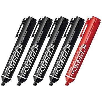 Amazon.co.jp: ゼブラ 油性マーカー マッキーノック 太字 黒4本