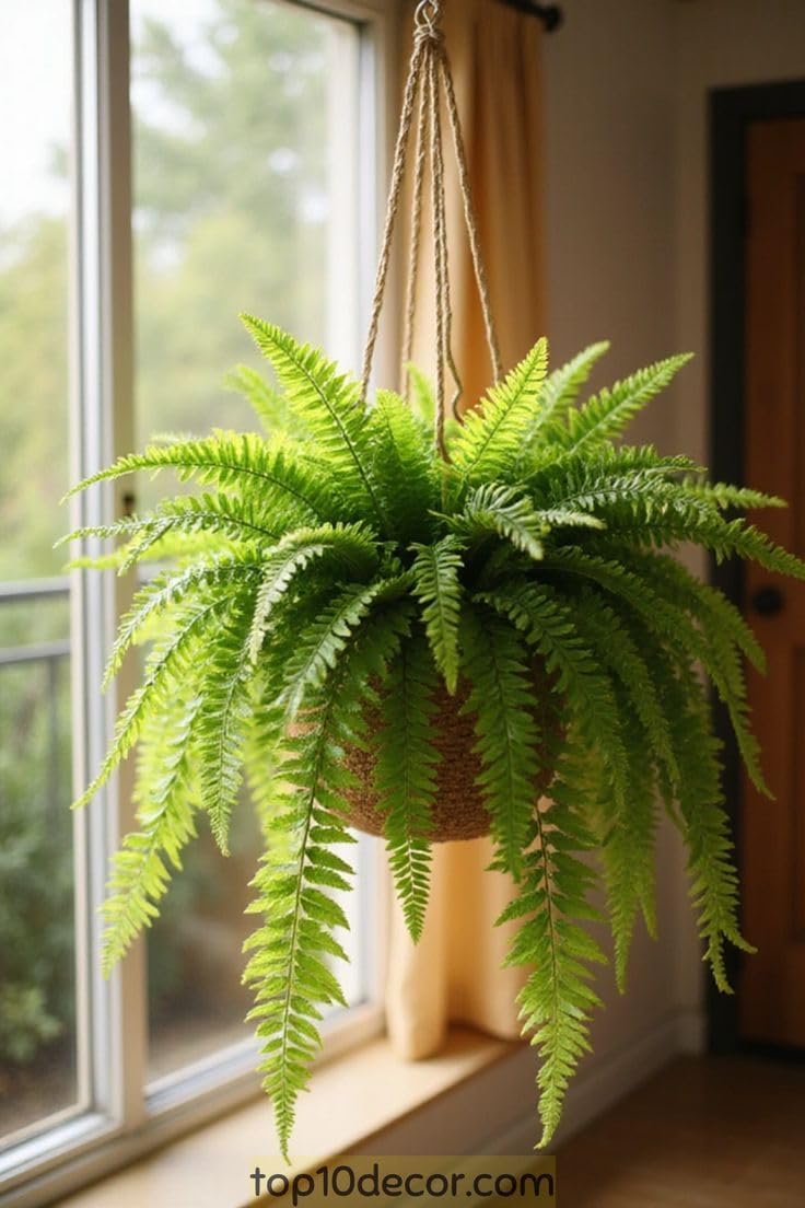 Live Boston Fern plant oston fern indoor plantl/Live Boston Fern Indoor Plant, Air Purifying, 40-60 cm Height, (Pack of 1 without pot)-image-28