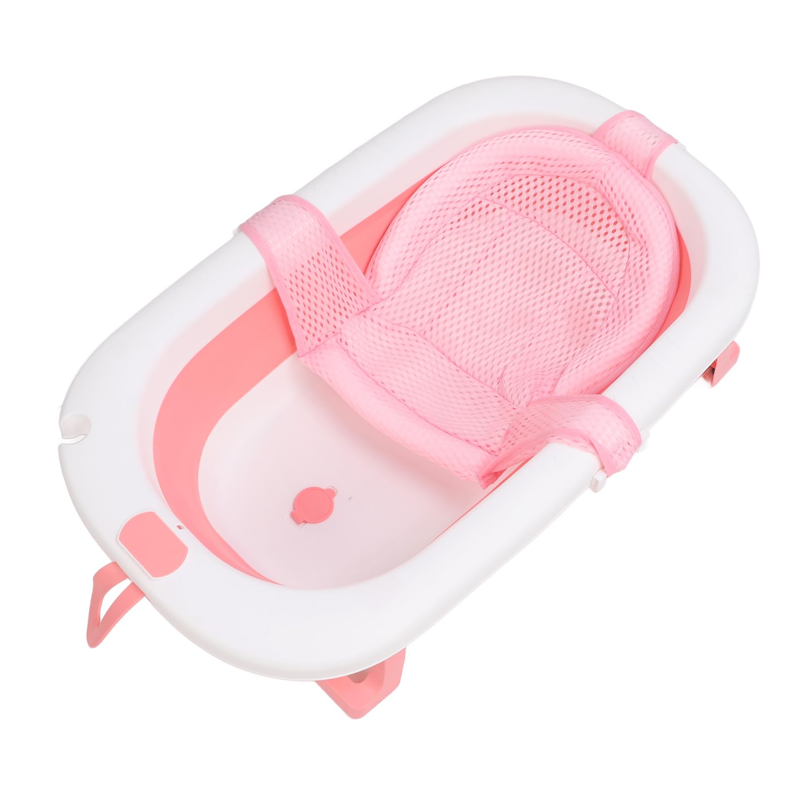 Zestaw do Wanienki dla Dziecka, Wanienka dla Dziecka, Duża Składana Siatka Kąpielowa Oszczędzająca Miejsce do Kąpieli dla Noworodka (PINK)