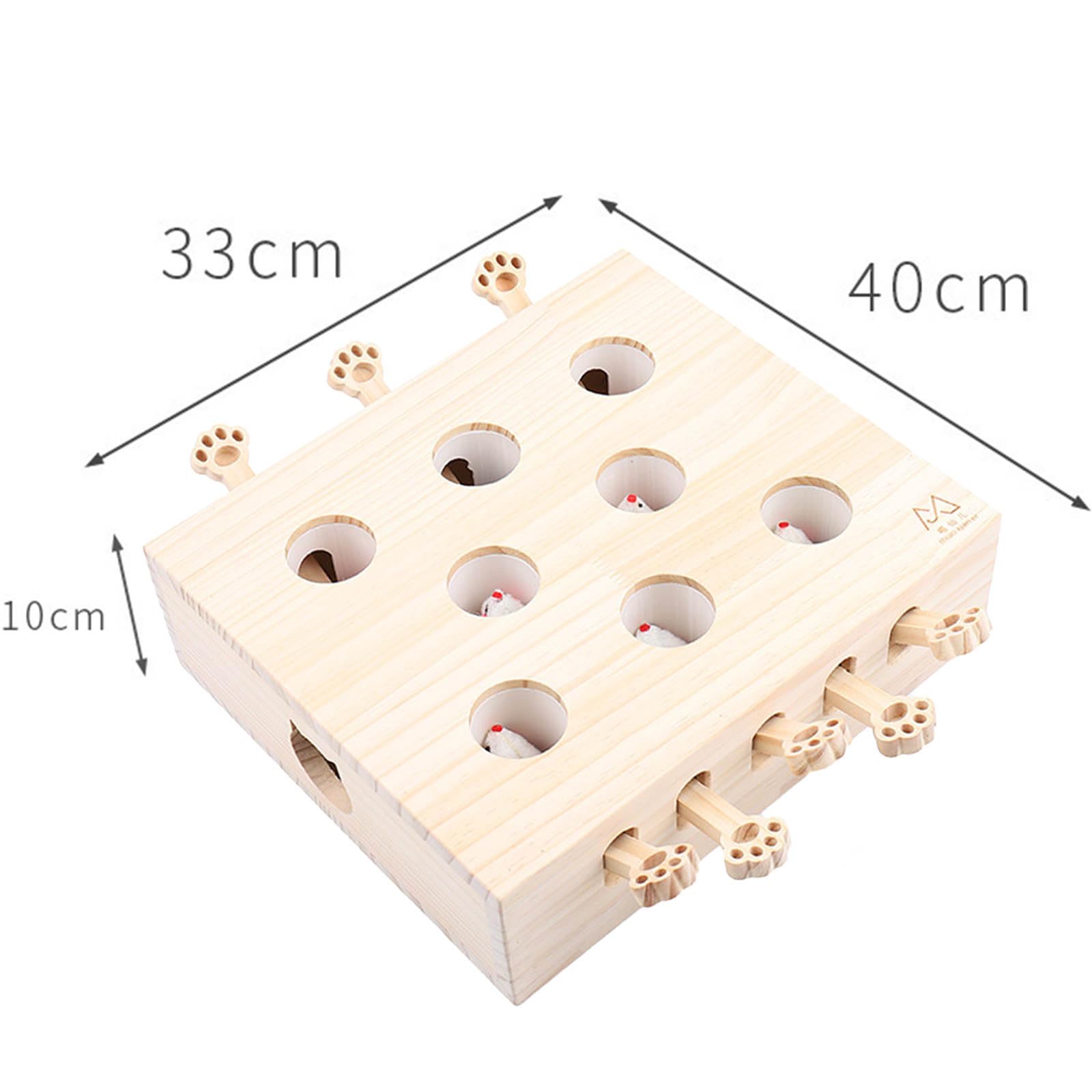 Juguete para Gatos Miaofairy, Juguete De Madera para Gatos Miaofairy, Whack-A-Mole De Miaofairy, Rascador Y Juguete 3 En 1 para Gatos, Juguetes para Gatos De Interior