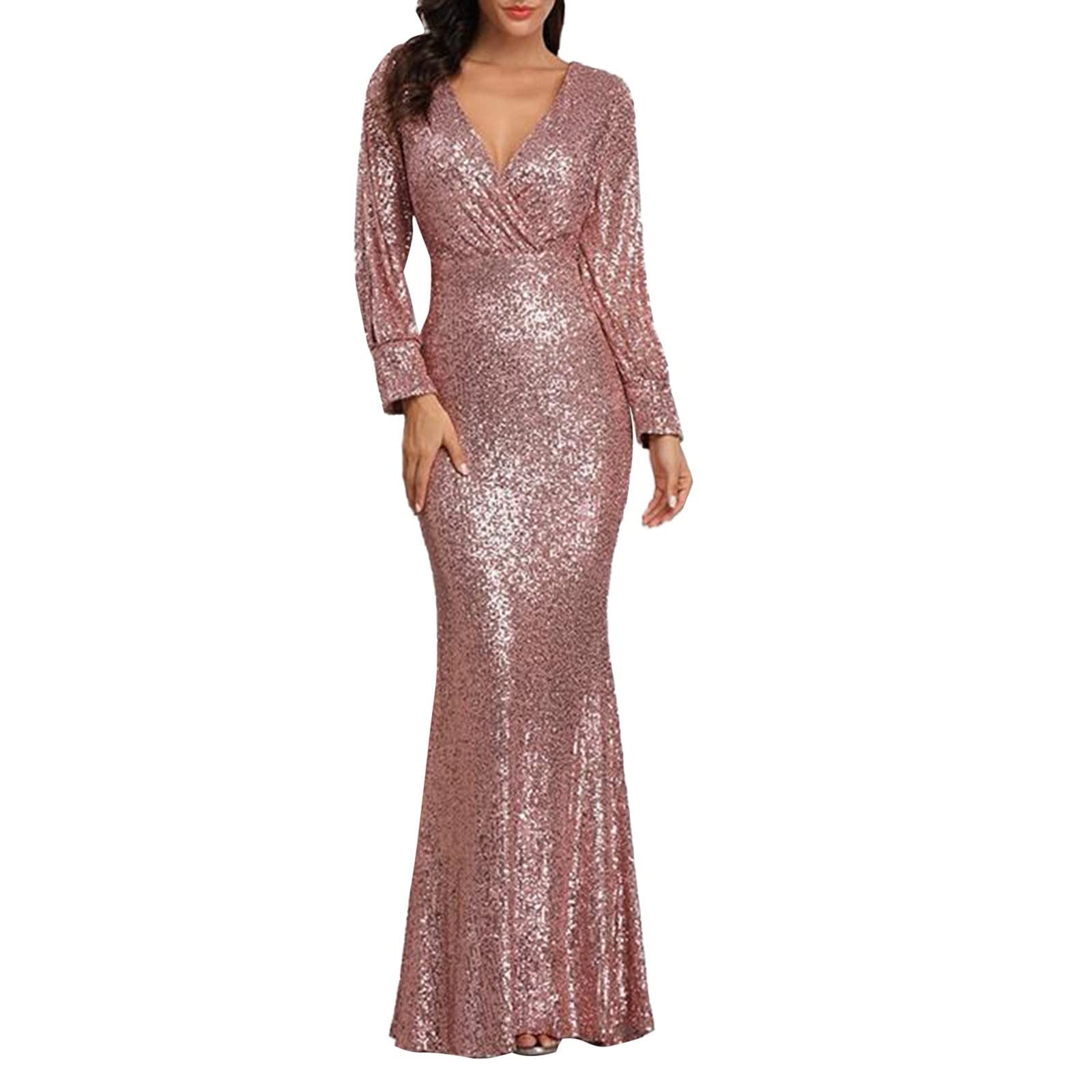 Abiti da Ballo Eleganti da Donna Eleganti Lunghi Ruffled Vintage Grazia da Sera Elegante da Donna Confortevole da Sera Classico Cocktail Party Abito Donna Curvy