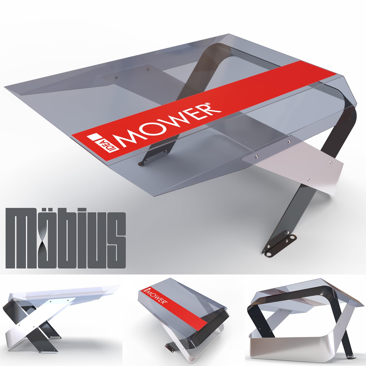 Mobius Garage pour robot tondeuse compatible avec Kress RTKn pour pelouses de plus de 10 000 m² - Protection avec toit transparent - Accès au clavier UV - Installation indépendante