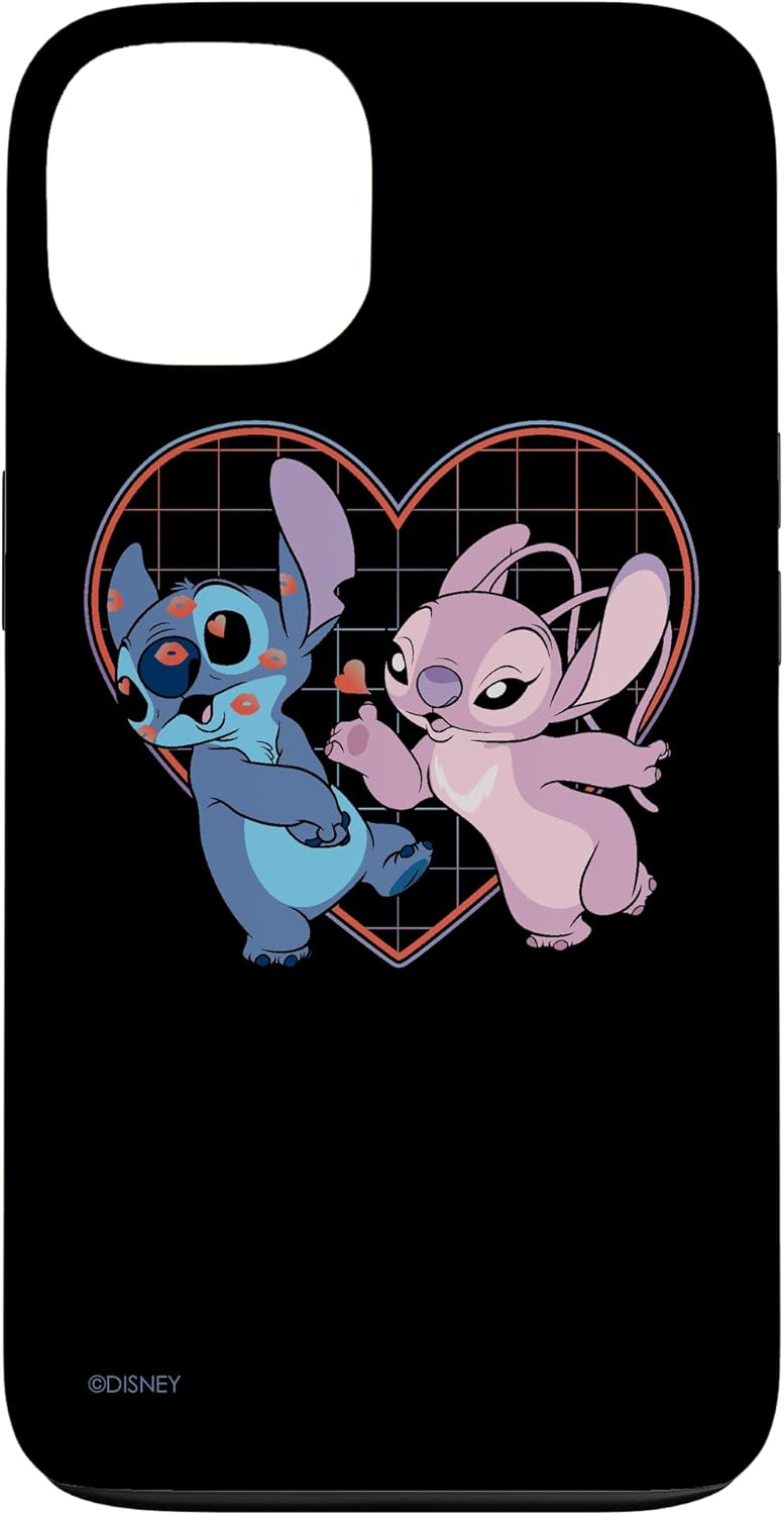 Disney Lilo and Stitch Angel Heart Kisses Case for iPhone 13